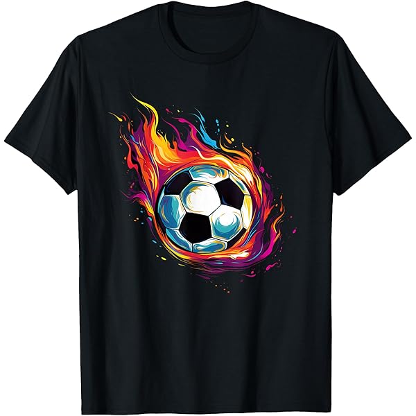 Amazon.com: Football Flames Burning Kids Boys Football Player T